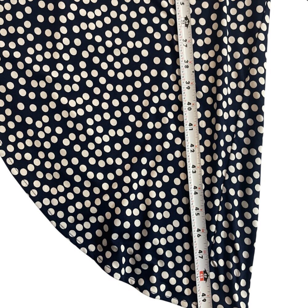 MSK. Women's jumpsuit with blue and white polka dot designs. Size M. - Picture 5 of 6